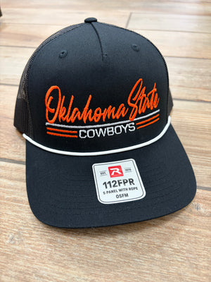 Oklahoma State Cowboys Script Triple Lined Hats