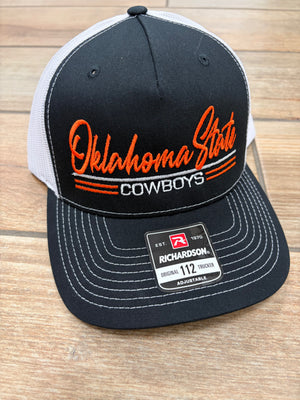 Oklahoma State Cowboys Script Triple Lined Hats
