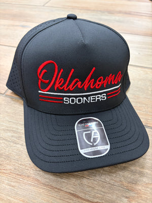 Oklahoma Sooners Script Triple Lined Hats