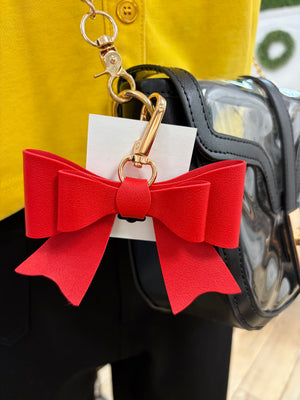 Red Bow Keychain or Purse Accessory