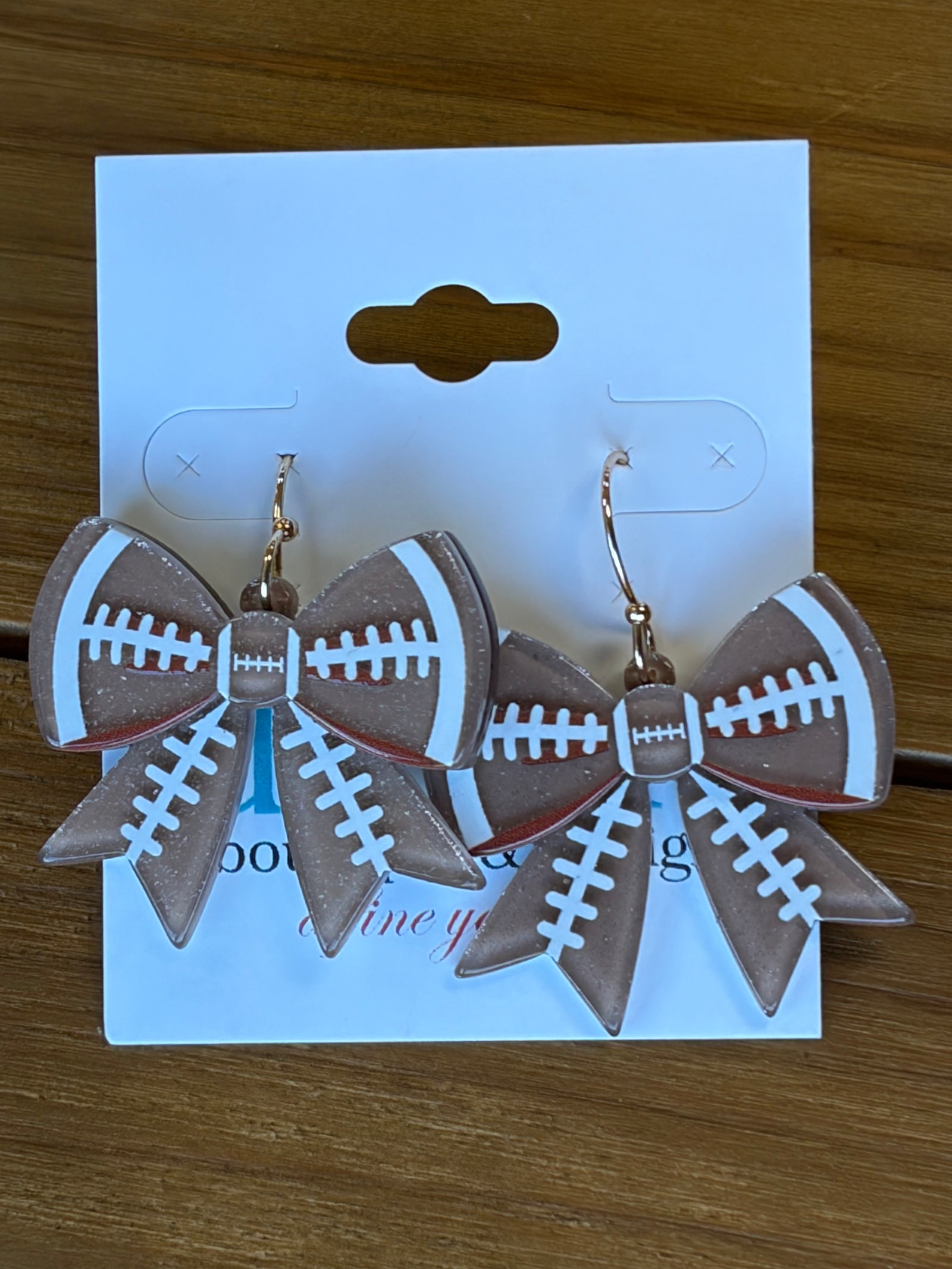 Football Bow Earrings
