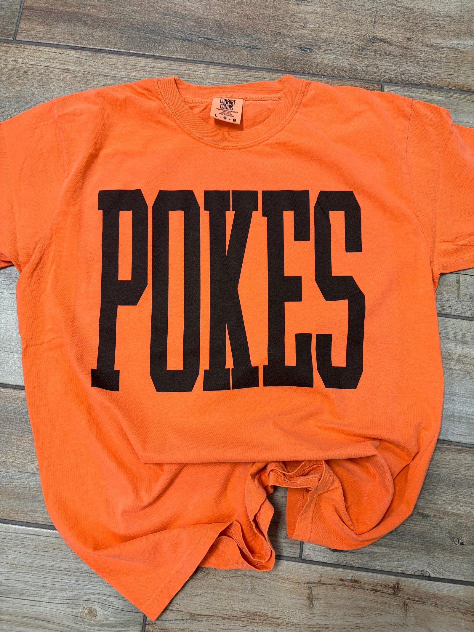 Pokes on Orange Graphic Tee