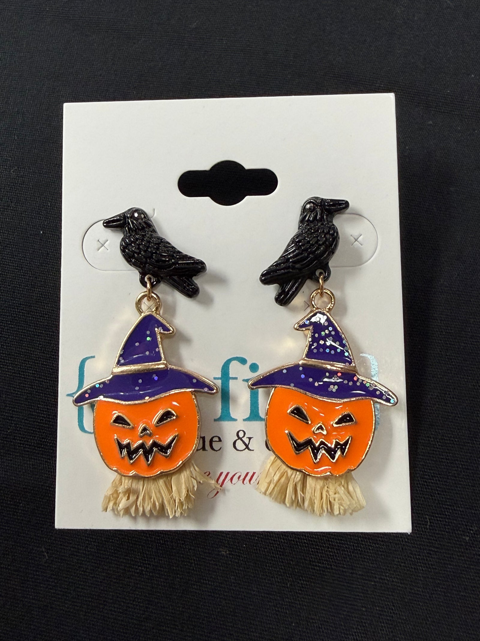 Halloween Jack O Lantern Scarecrow Earrings