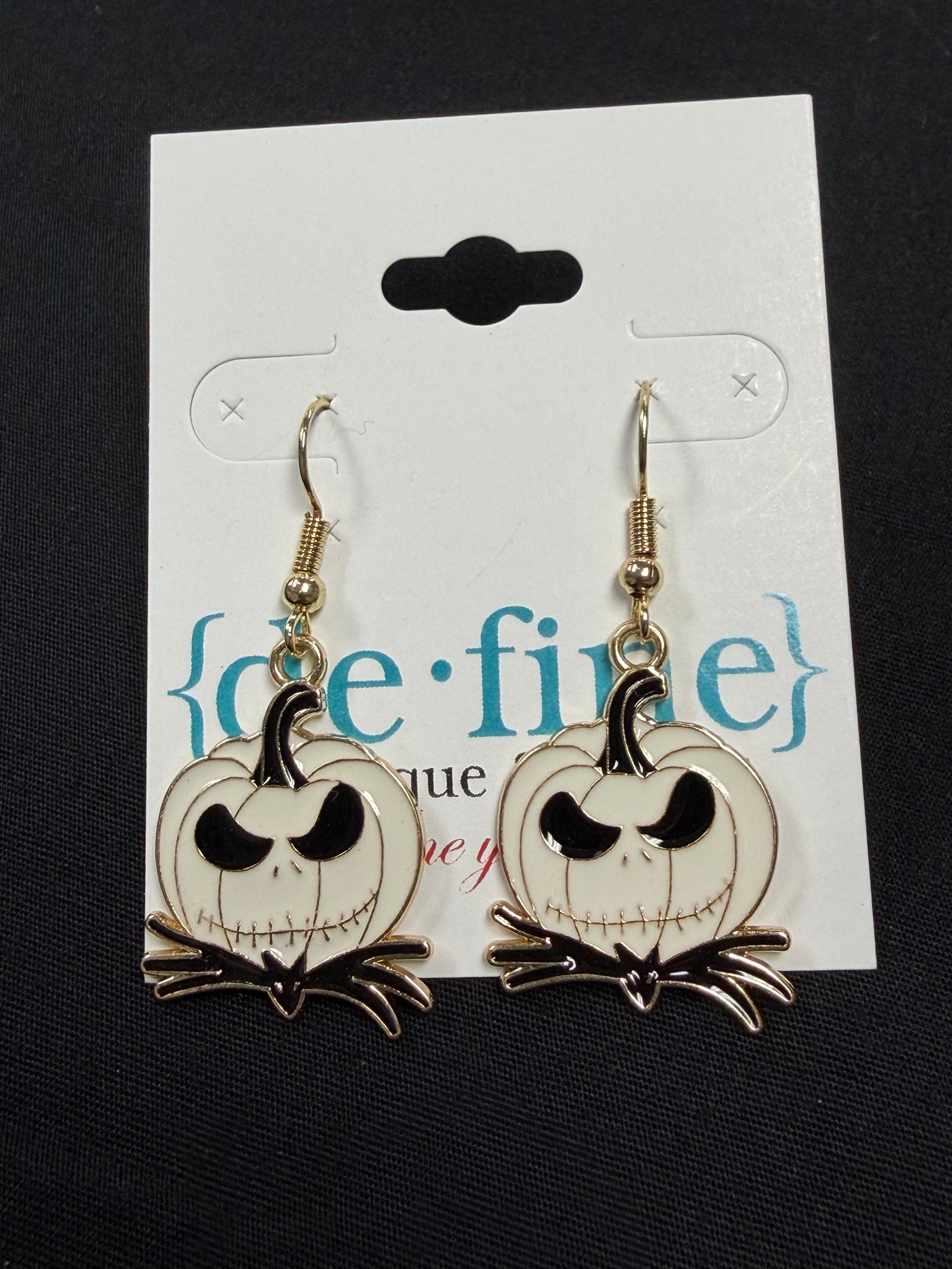 Halloween Jack Skellington Pumpkin Earrings