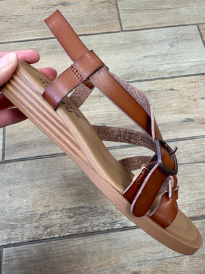 Blowfish April Criss Cross Sandal in White or Scotch