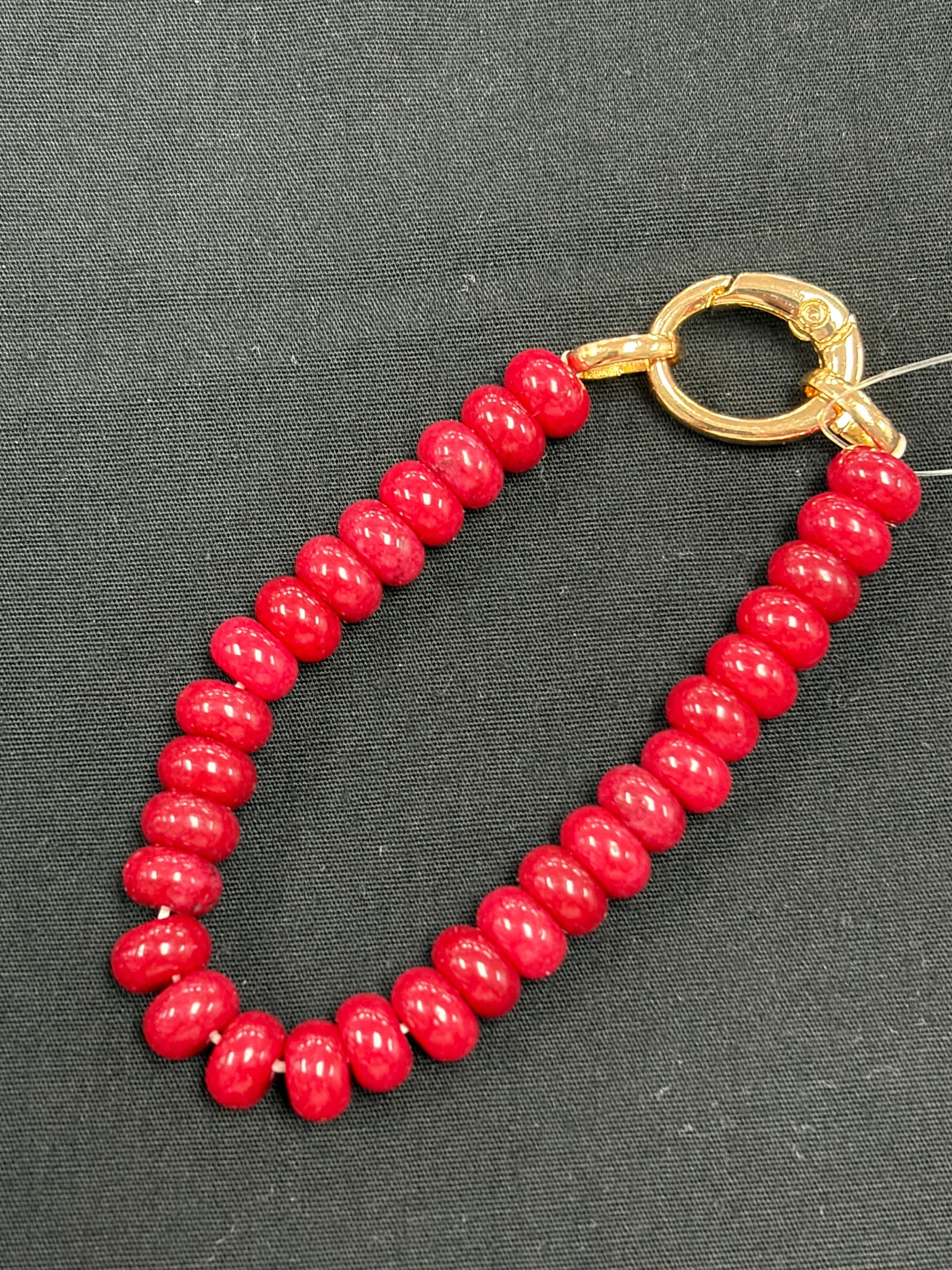 Deep Red Beaded Necklace or Bracelet