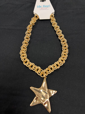 Gold Chunky Star Necklace - Shiny or Matte