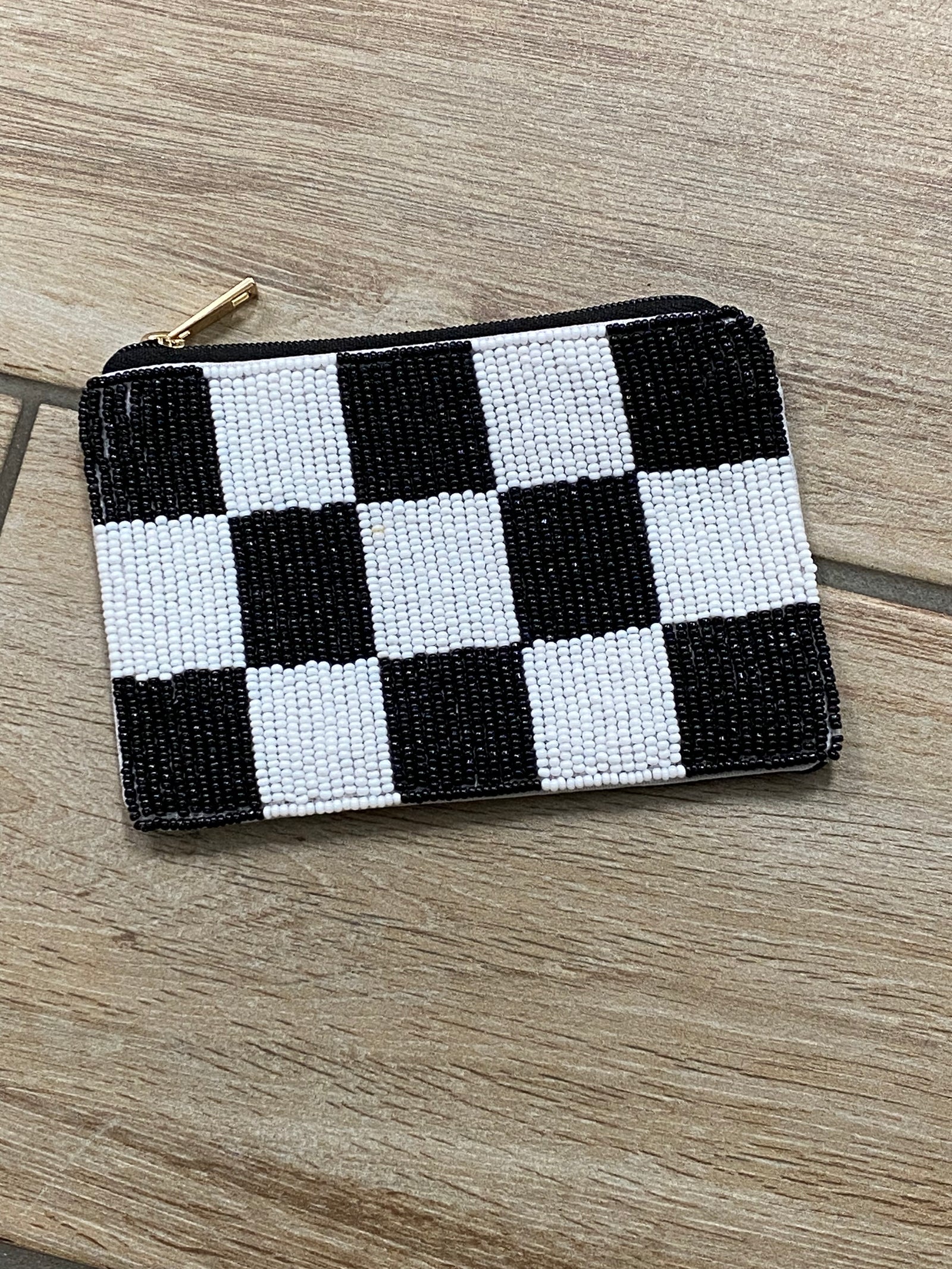 Checker Beaded Bag in 3 Colors
