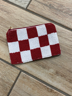 Checker Beaded Bag in 3 Colors