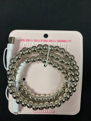 4 Way Beaded Phone Chargers in Lots of Colors