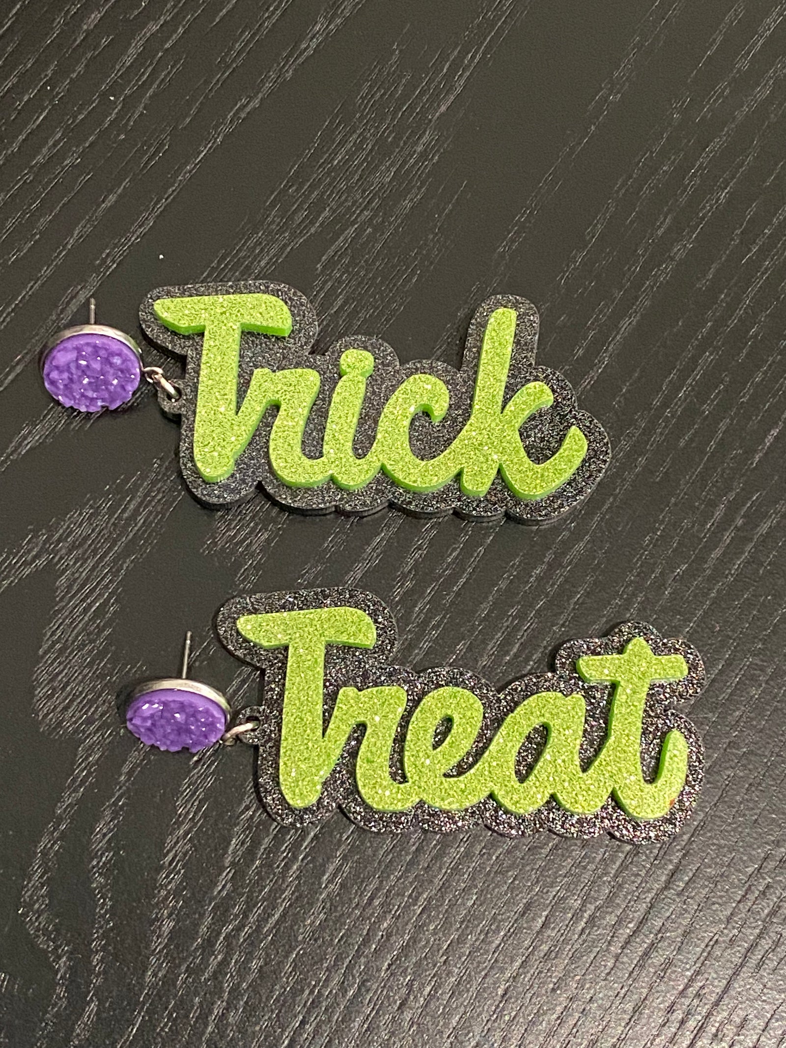 Halloween Trick or Treat Acrylic Earrings