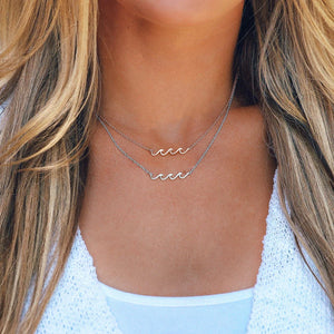 Pura Vida Silver Delicate Wave Necklace