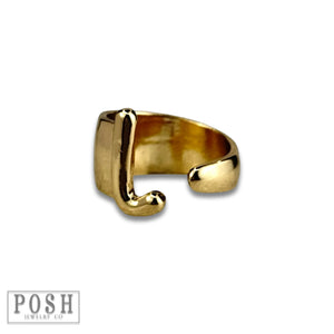 Gold Bubble Initial Rings