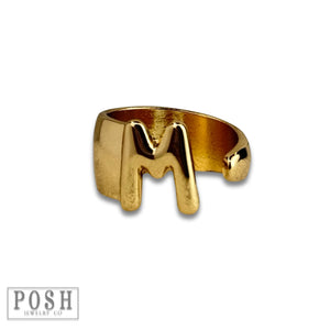 Gold Bubble Initial Rings