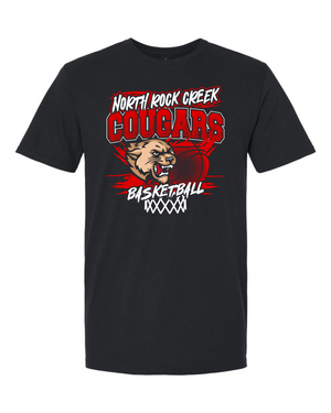 NRC Girls Basketball Fundraiser Distressed Cougar and Net
