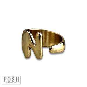 Gold Bubble Initial Rings