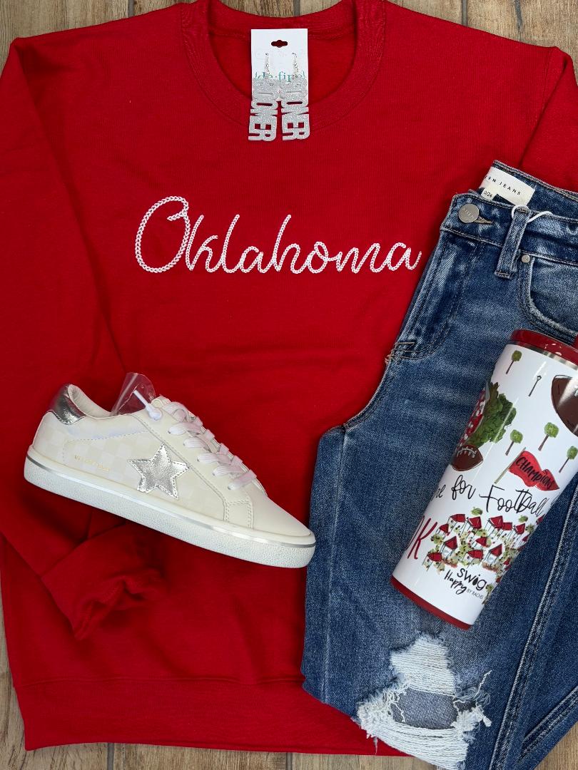 Oklahoma Chainlink Embroidered Sweatshirt