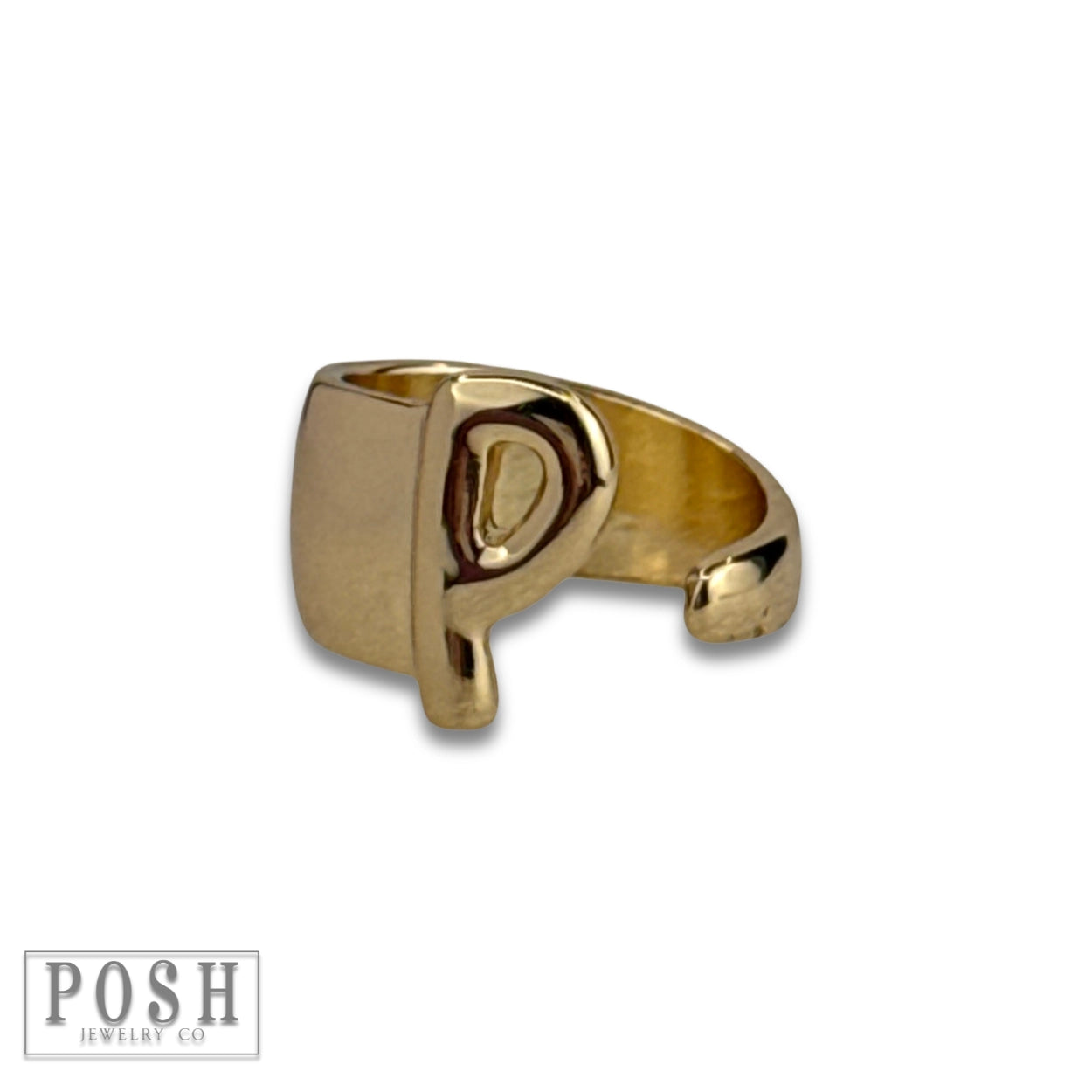 Gold Bubble Initial Rings - D & P left!