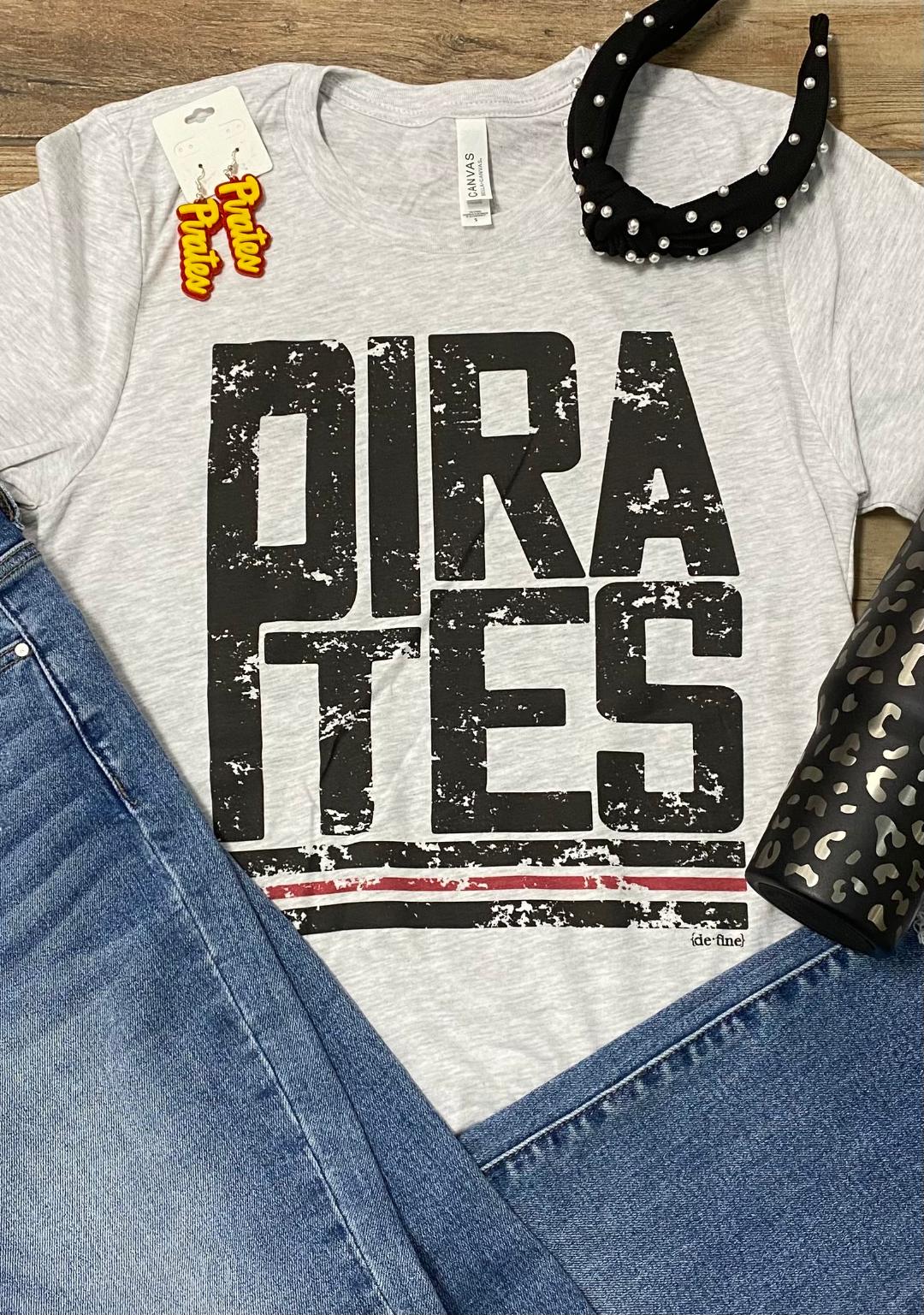 Pirates Block Letter Graphic Tee or Sweatshirt