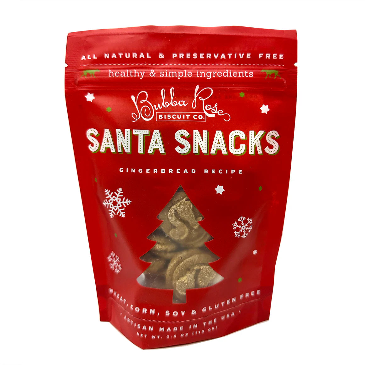 Bubba Rose Biscuit Santa Snacks- Dog Treats!