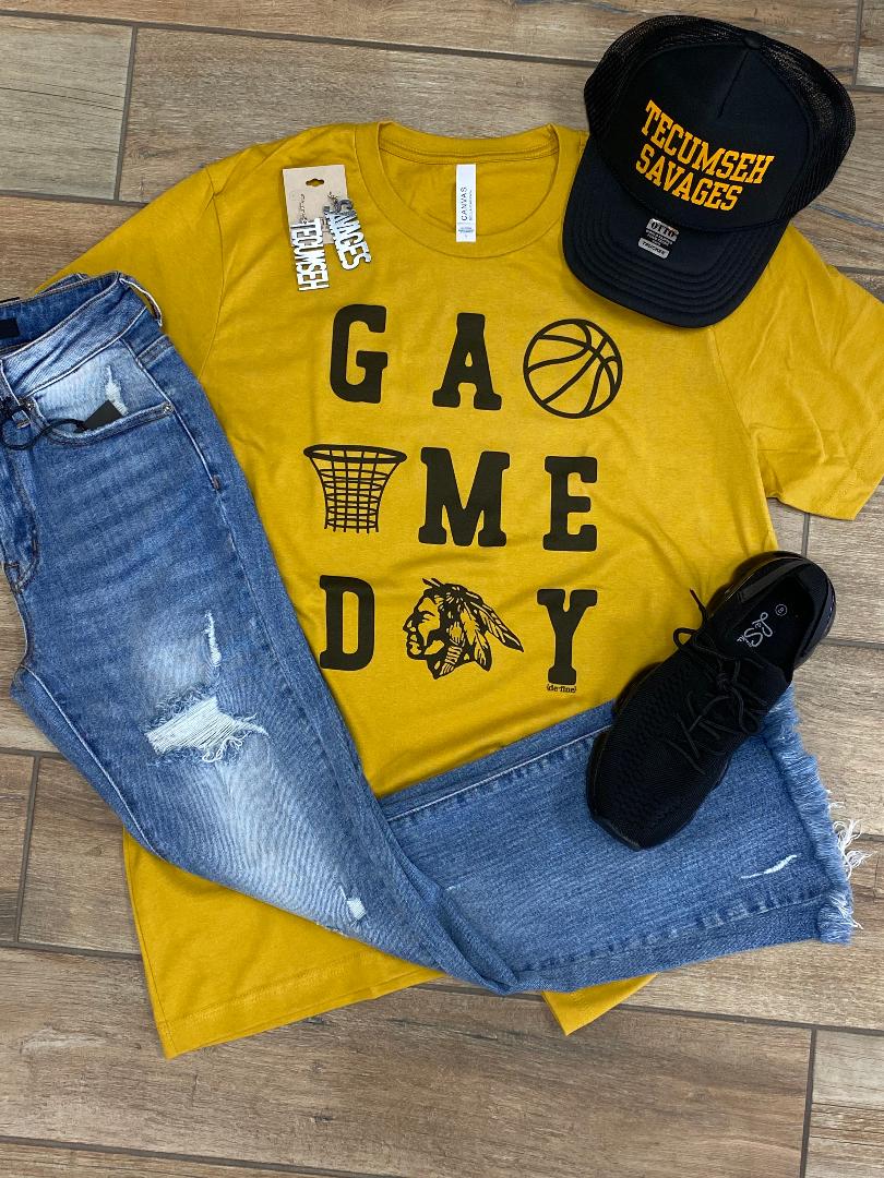 Tecumseh Savages Basketball Gameday Graphic Tee
