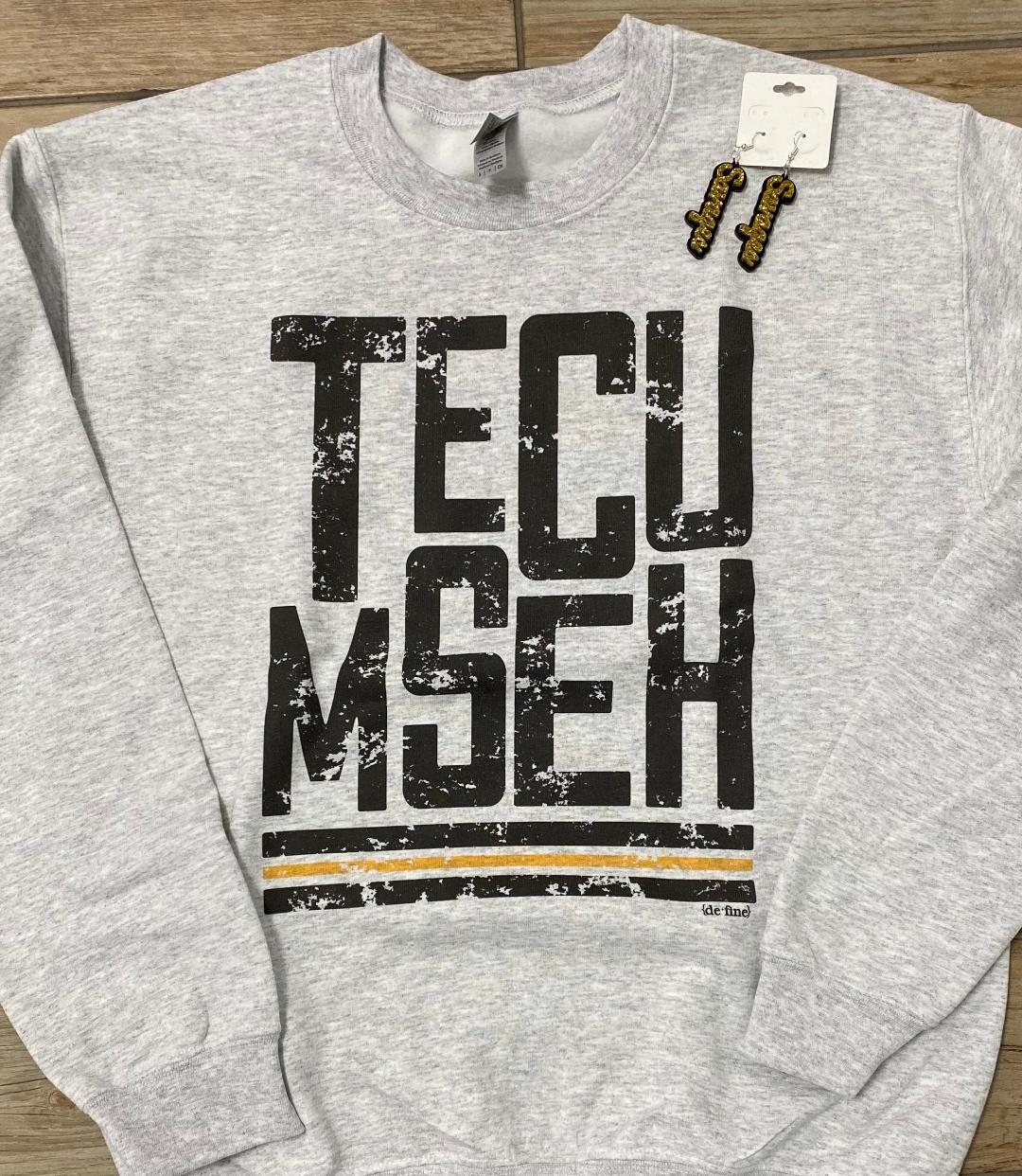 Tecumseh Block Letter Graphic Tee or Sweatshirt