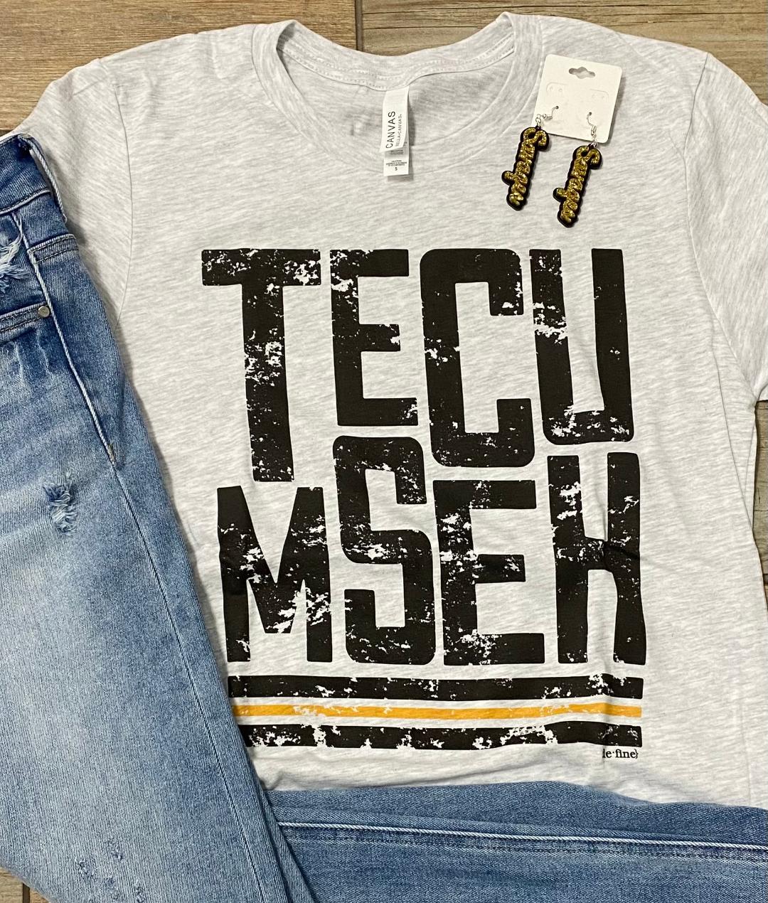 Tecumseh Block Letter Graphic Tee or Sweatshirt