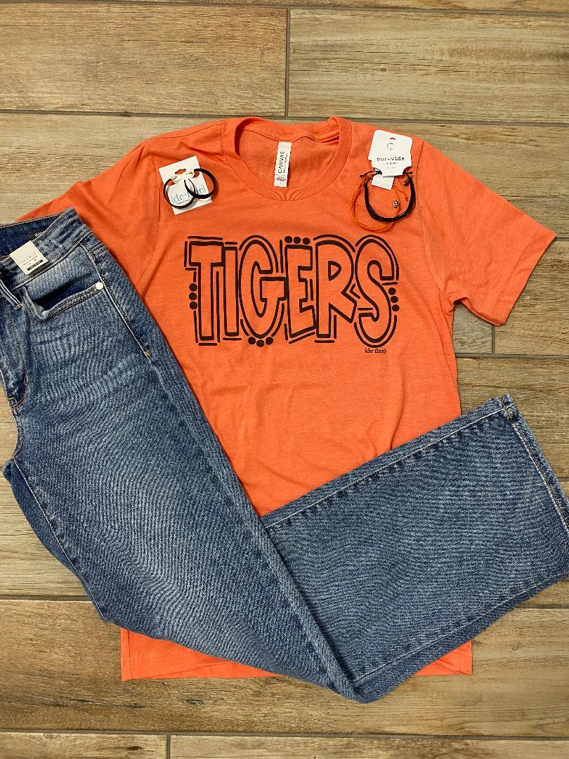 Tigers Doodle Letters Graphic Tee