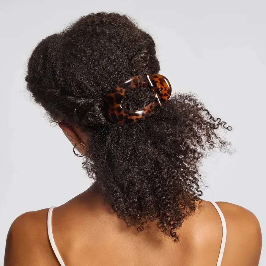 Kitsch Recycled Plastic Medium Flat Cloud Clip - Tortoise