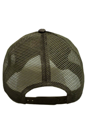 Camo Unstructured Hat with American Flag