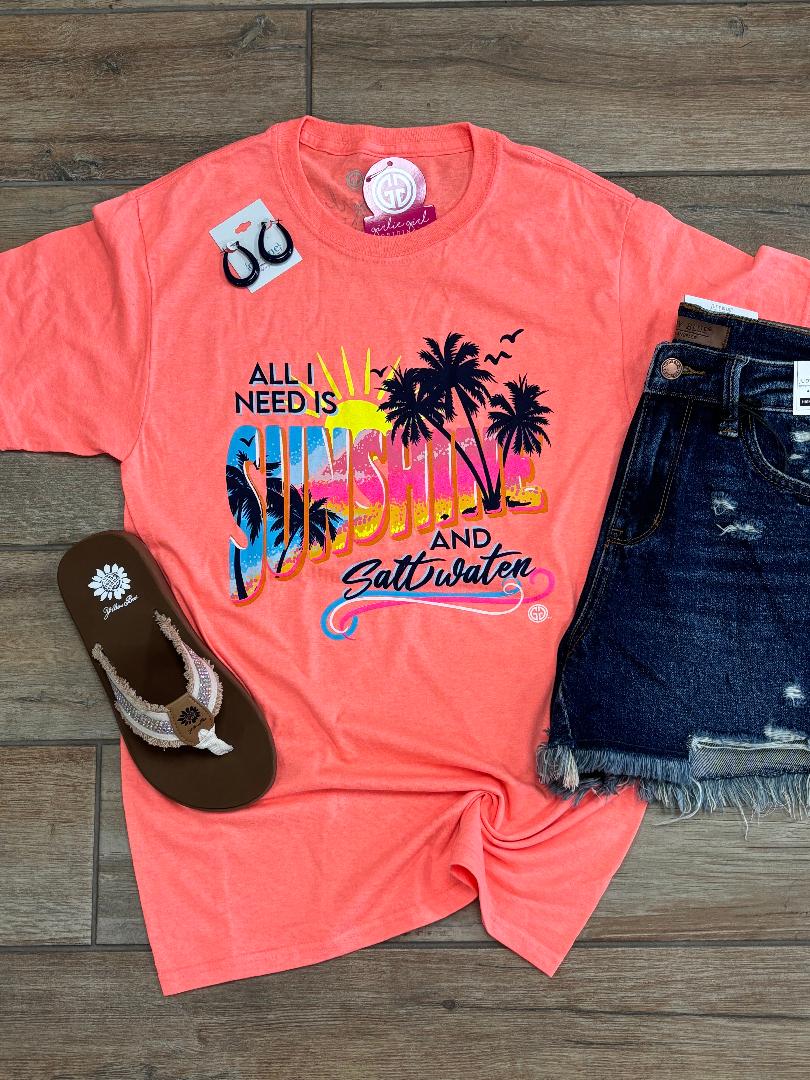 All I Need Is Sunshine and Saltwater Graphic Tee