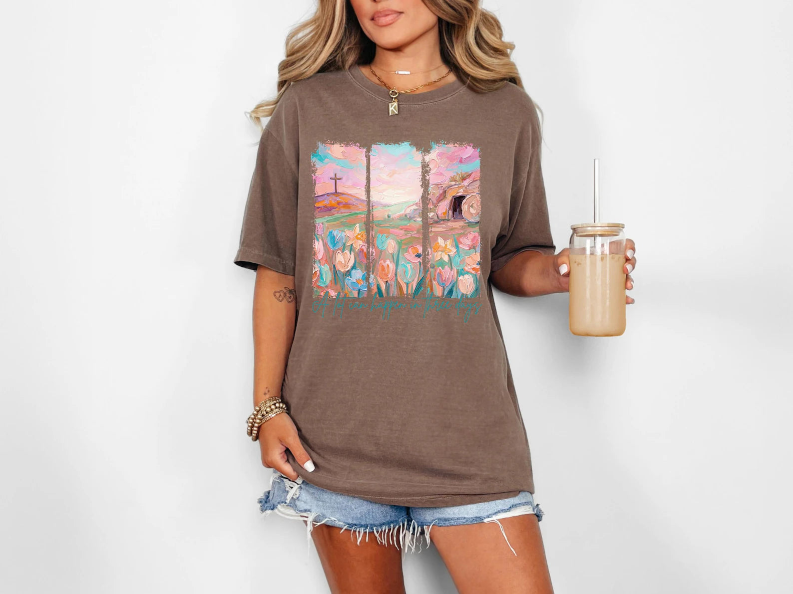 A Lot Can Happen in 3 Days Watercolor Graphic Tee