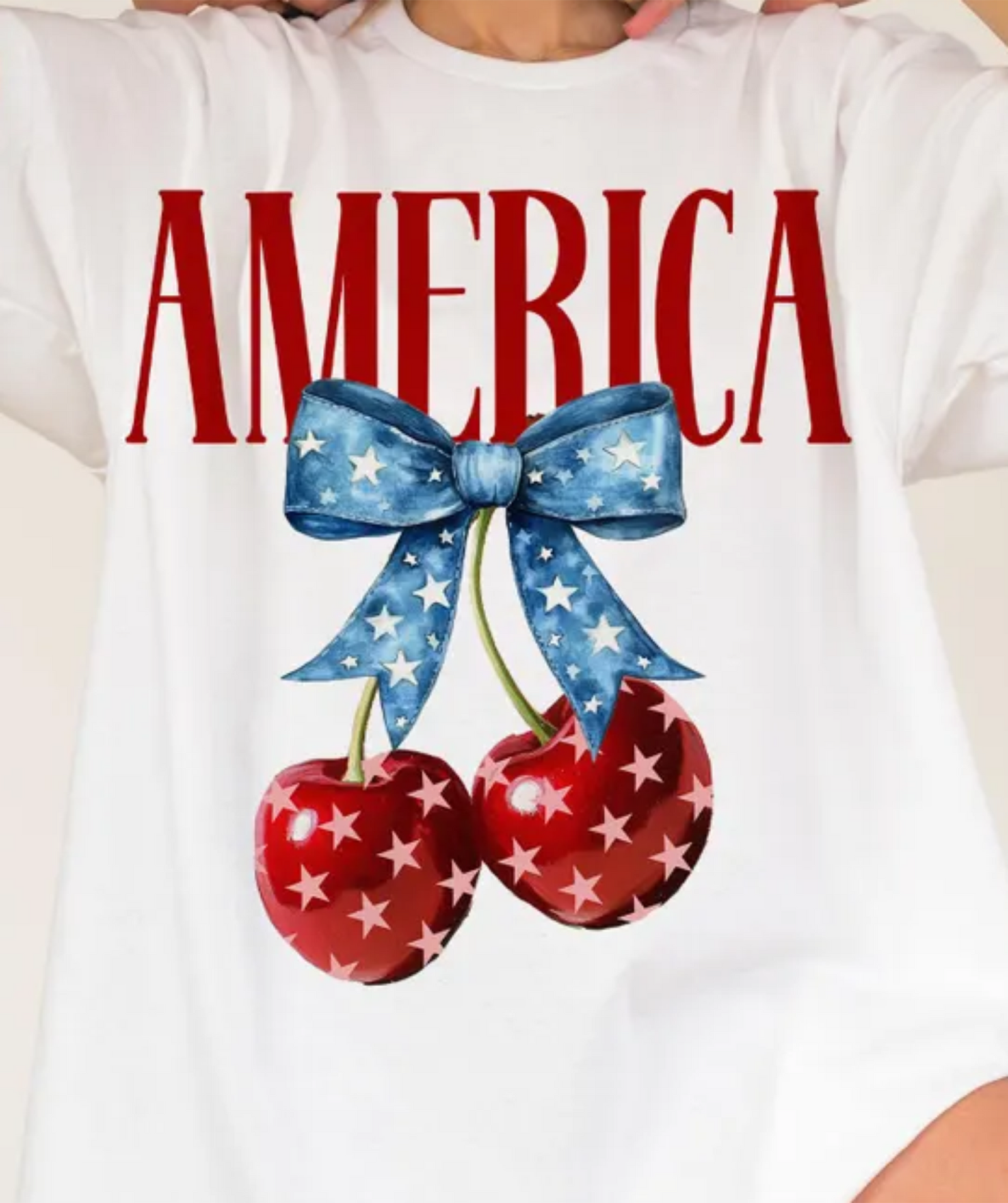 America Cherries Graphic Tee 2 Colors