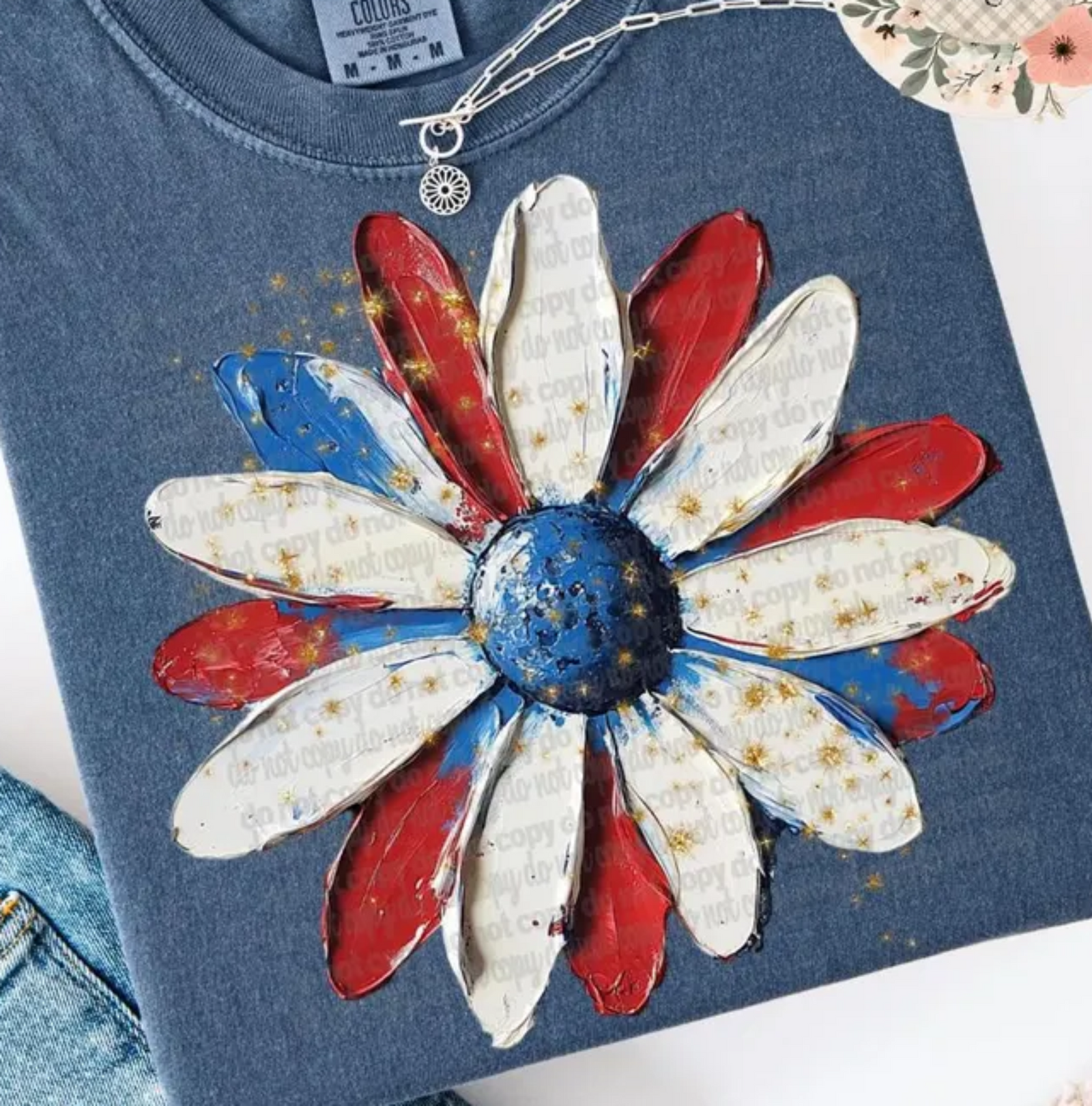 American Hand Painted Daisy Graphic Tee