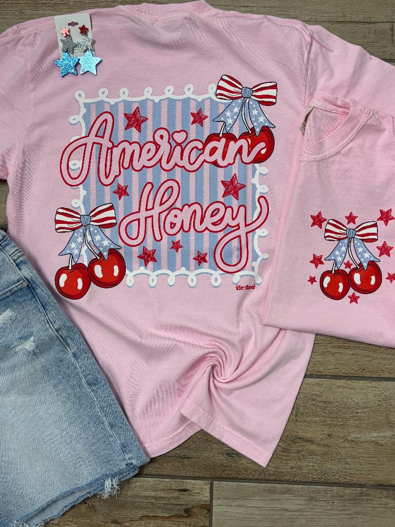 American Honey Cherries Graphic Tee 2 Colors