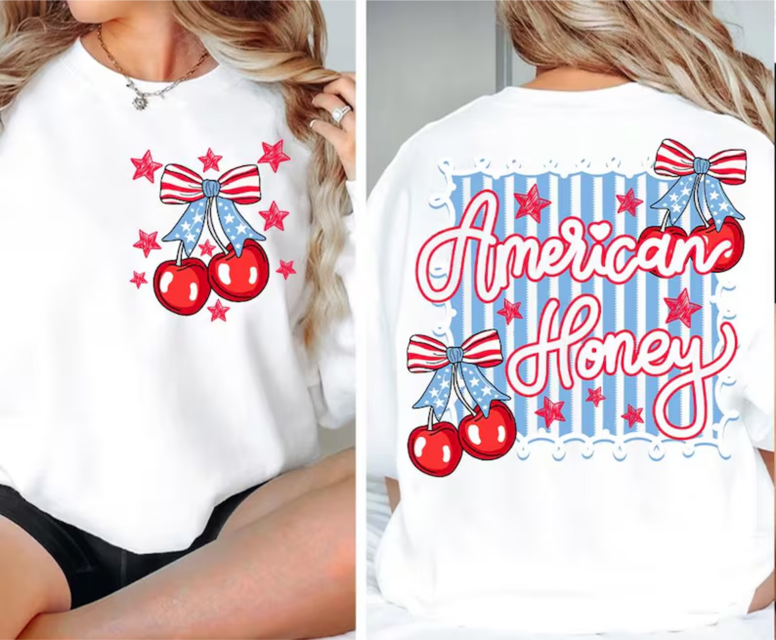 American Honey Cherries Graphic Tee 2 Colors