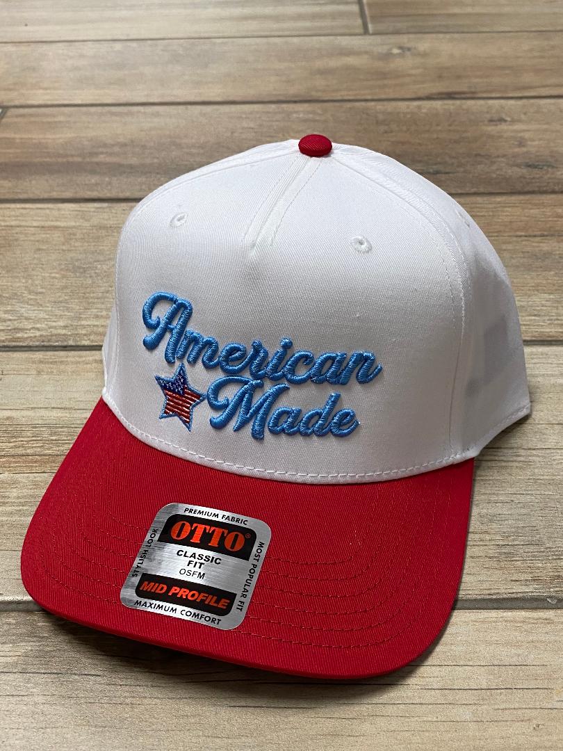 American Made Red & White Otto Trucker Hat