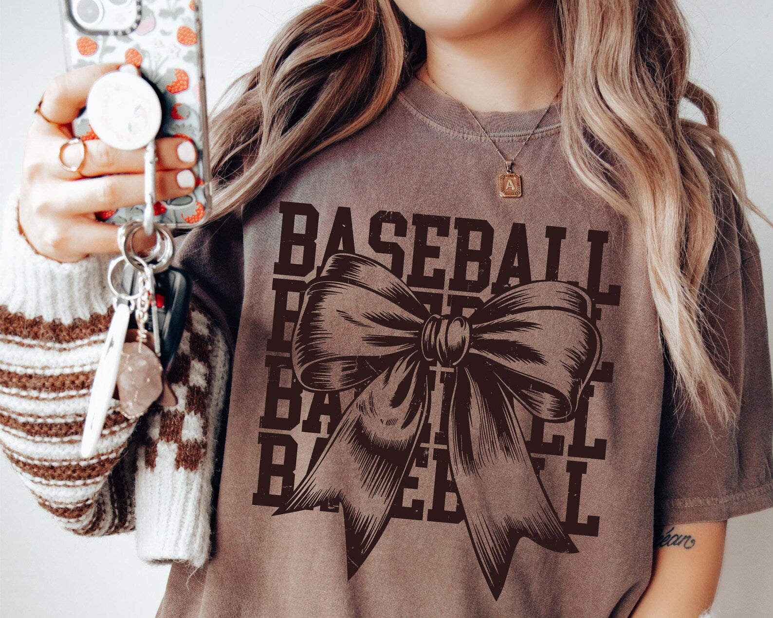 Baseball Black Coquette Tee or Sweatshirt