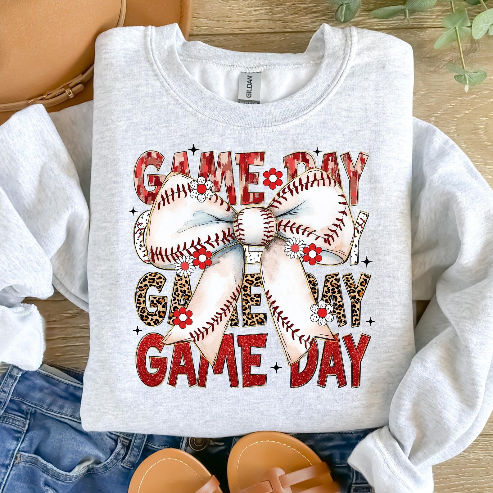 Baseball Repeat Coquette Tee or Sweatshirt