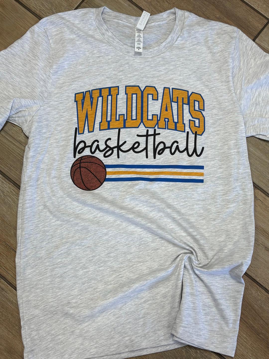 Wildcats Basketball Stripes Tee or Sweatshirt