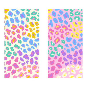 Multicolored Leopard Quick Dry Beach Towel