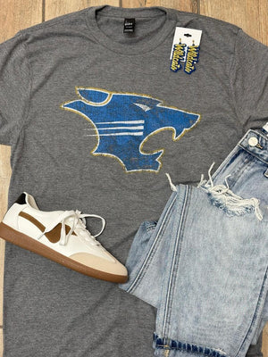 Bethel Wildcats Distressed Mascot Graphic Tee or Sweatshirt