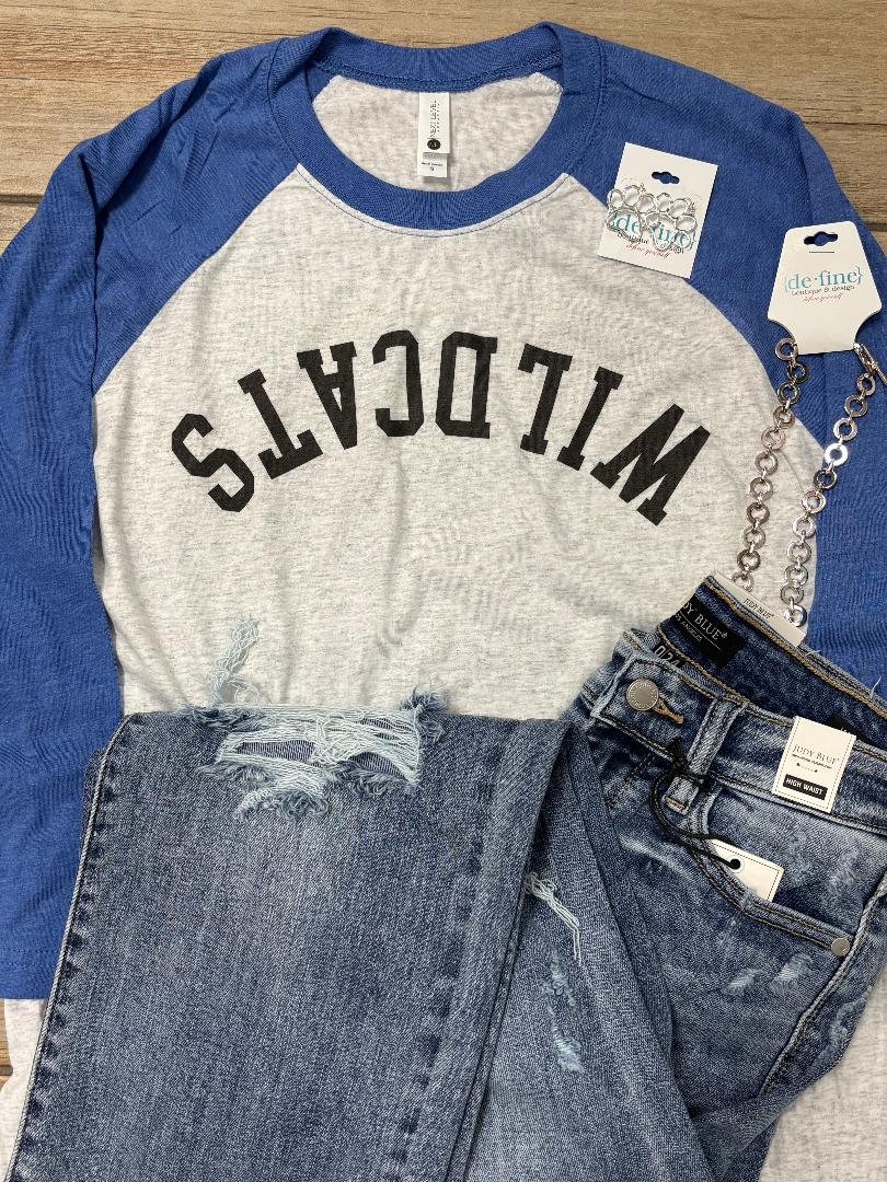 Wildcats Upside Down Raglan Tee