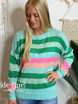 Wildest Dreams Colorful Striped Summer Sweater