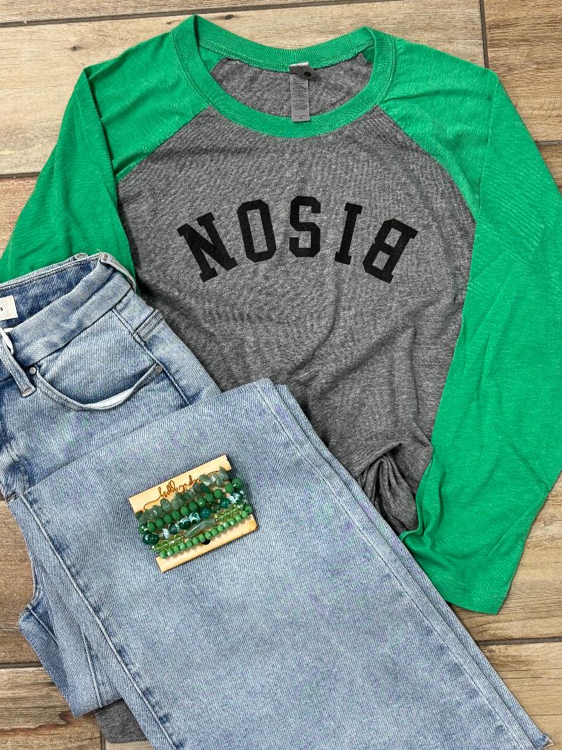 Bison Upside Down Raglan Tee