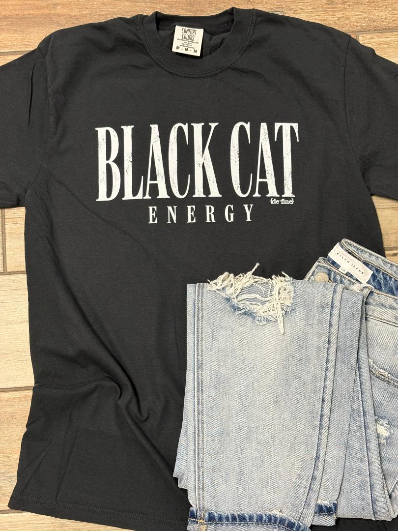 Black Cat Energy Graphic Tee