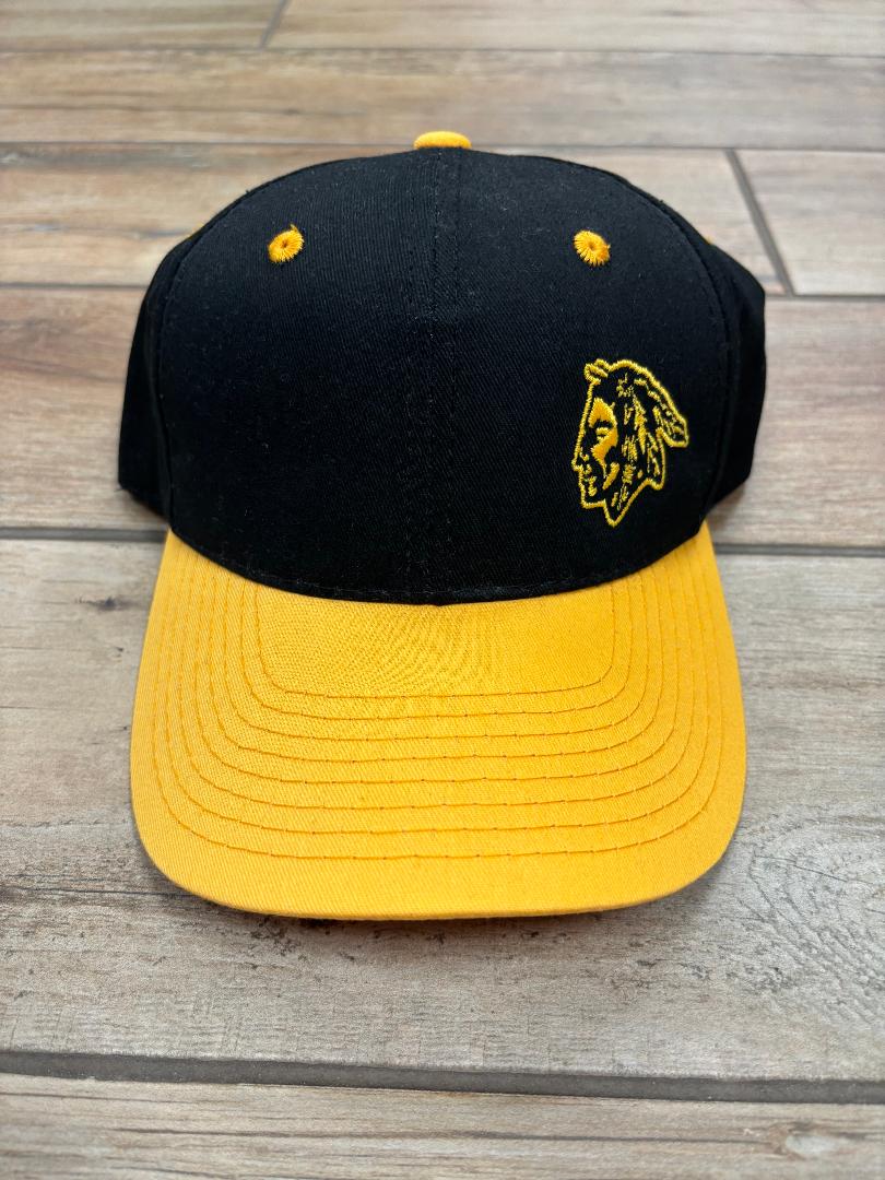 Black and Gold Savage Head Velcro Hat
