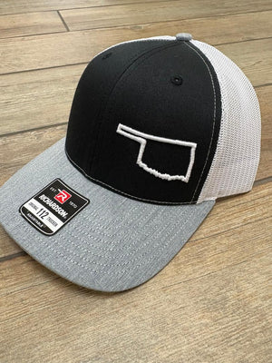 State Of Oklahoma Outline Hats