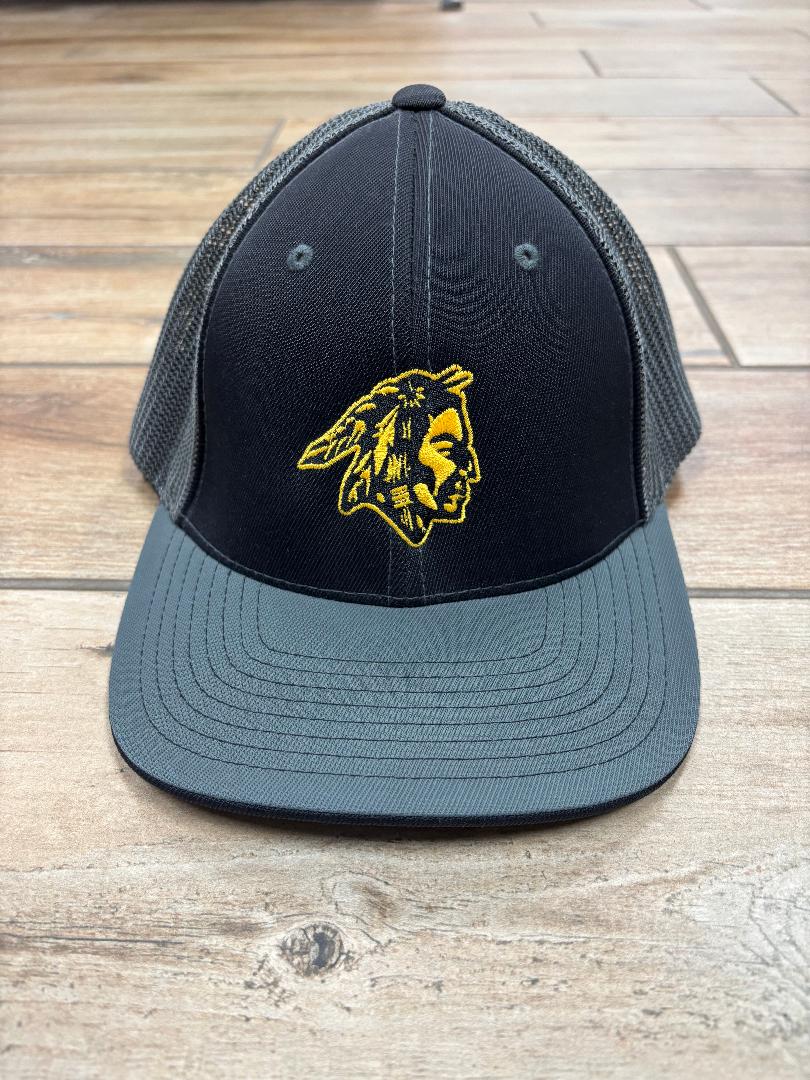 Pacific Headwear Black and Grey Savage Head Hat