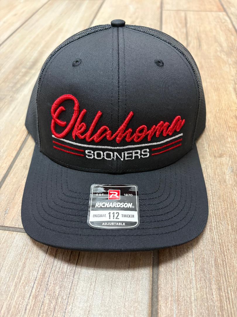 Oklahoma Sooners Script Triple Lined Hats